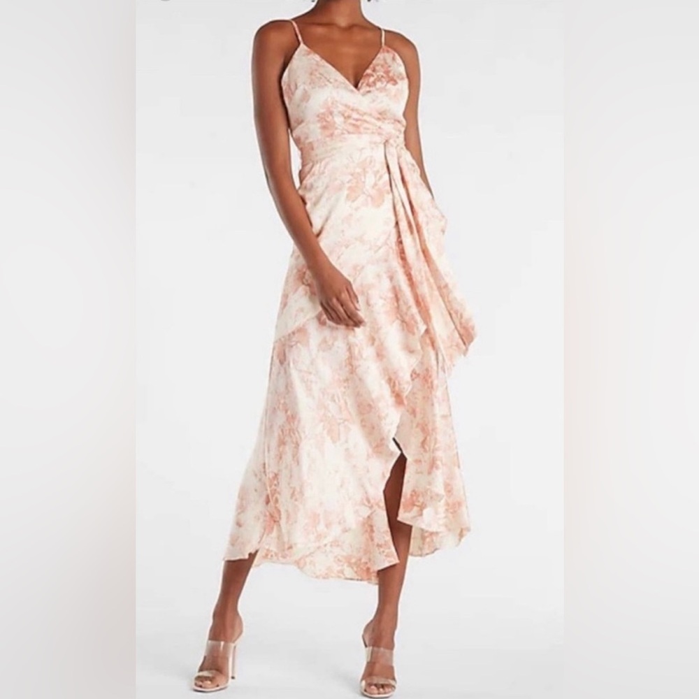 Express NWT floral printed midi dress XS